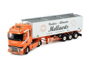 Marketplace : RENAULT T High 4x2 avec remorque 3 Essieux MELLAERTS - Tekno - 1:50