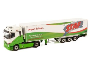 Marketplace : RENAULT T High 4x2 avec remorque frigo 3 essieux STAF - WSI - 1:50