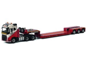 Marketplace : VOLVO FH4 Globetrotter 6x4 avec remorque porte engins 3 essieux Nooteboom de la société SITCA - WSI - 1:50