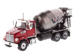 Marketplace : WESTERN STAR 4700SF Toupie 6x4 Rouge et gris - Diecast Masters - 1:50