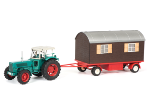 Markeplace : Tracteur HANOMAG avec une roulotte  - SCHUCO - 1:32