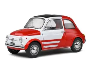 Marketplace : FIAT 500 Turbina Tribute 1965 Rouge et blanche - Solido - 1:18