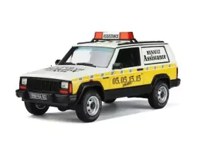 Marketplace : JEEP CHEROKEE RENAULT ASSISTANCE 1989 jaune - Ottomobile - 1:18