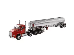 Marketplace : KENWORTH T880S Day Cab 8x4 avec citerne chromé 2 Essieux - Diecast Masters - 1:50