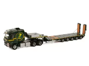 Marketplace : MERCEDES Arocs MP4 6x6 avec porte engins NOOTEBOOM 5 Essieux ZWISSIG AG - WSI - 1:50