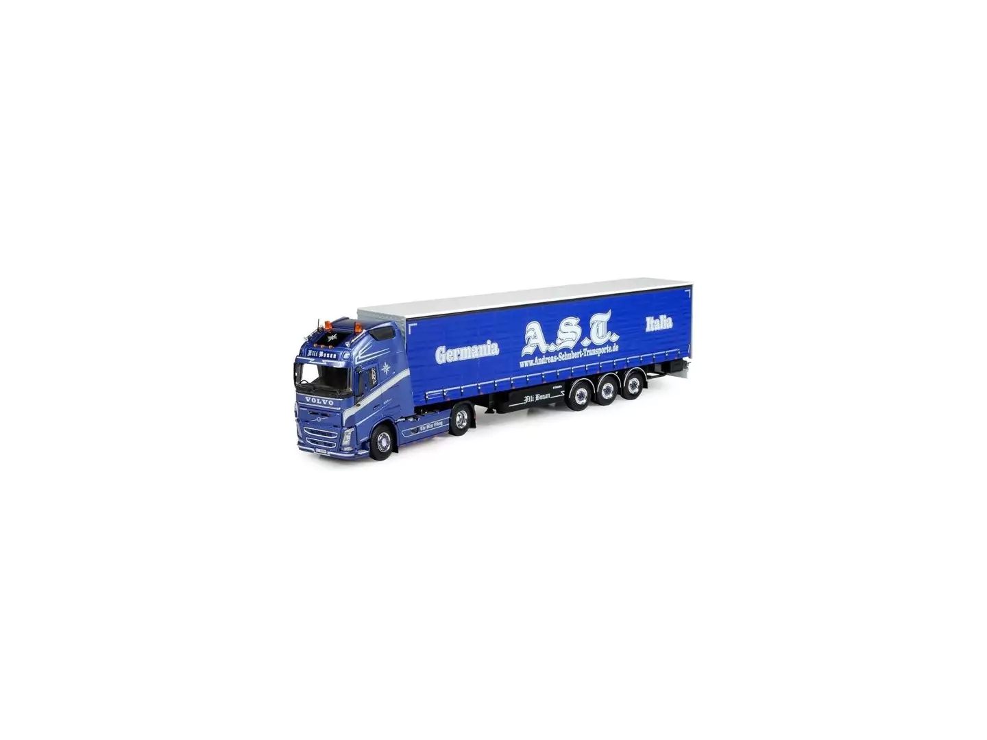 Marketplace : VOLVO FH04 Globetrotter XL 4x2 et remorque 3 essieux Schubert Italia - Tekno - 1:50