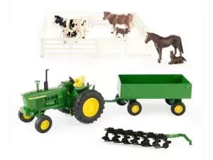 Markeplace : Tracteur avec accessoires et animaux JOHN DEERE 4020 - ERTL - 1:32