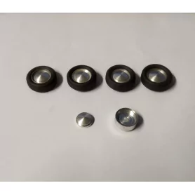 4 roues complètes - Jantes ø9.50 mm + insert + pneus - Ech. 1/43 |P...