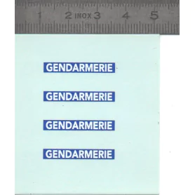 Décalcomanie de la Gendarmerie - Ech. 1:43 - Lot de 4 |Pièces et ki...