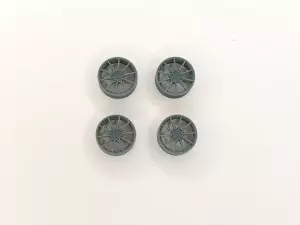 4 jantes 10 rayons - ø11.20 x 5 mm - Résine 3D - 1:43 |Pièces et ki...